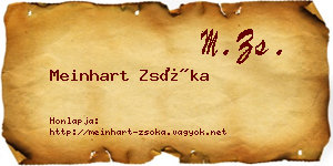 Meinhart Zsóka névjegykártya